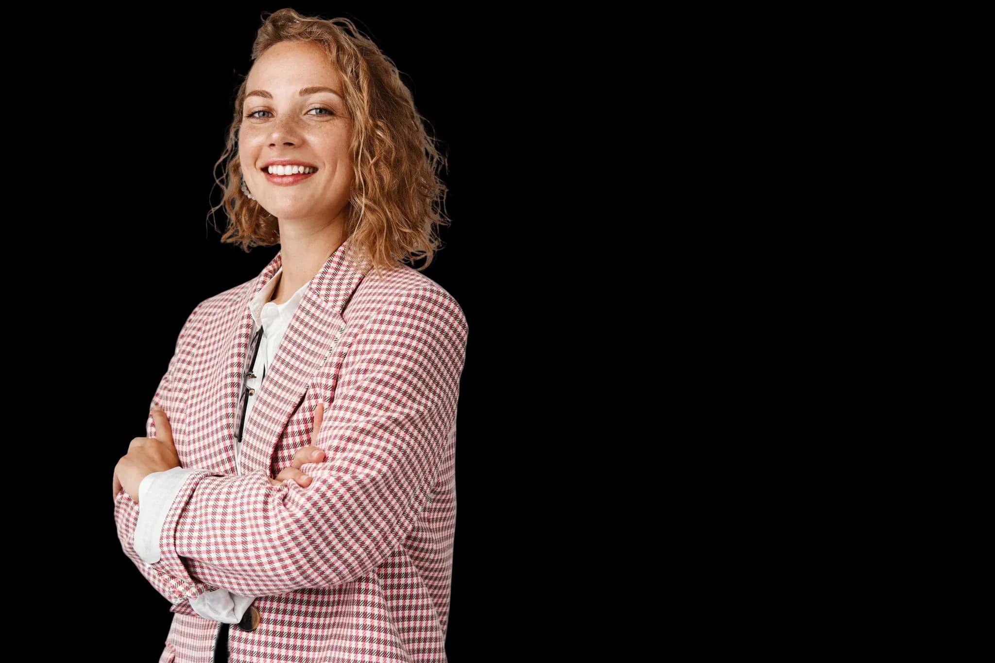 A smiling healthcare professional representing the virtual workplace clinic