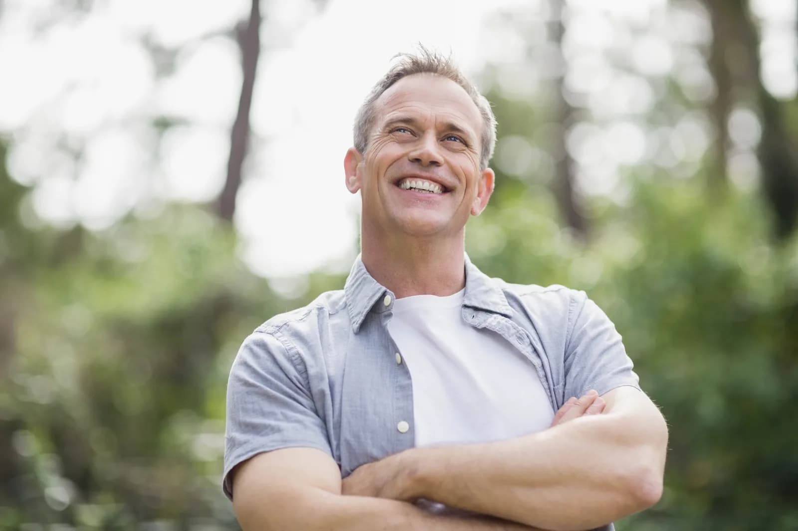 A relaxed client thinking about their next appointment